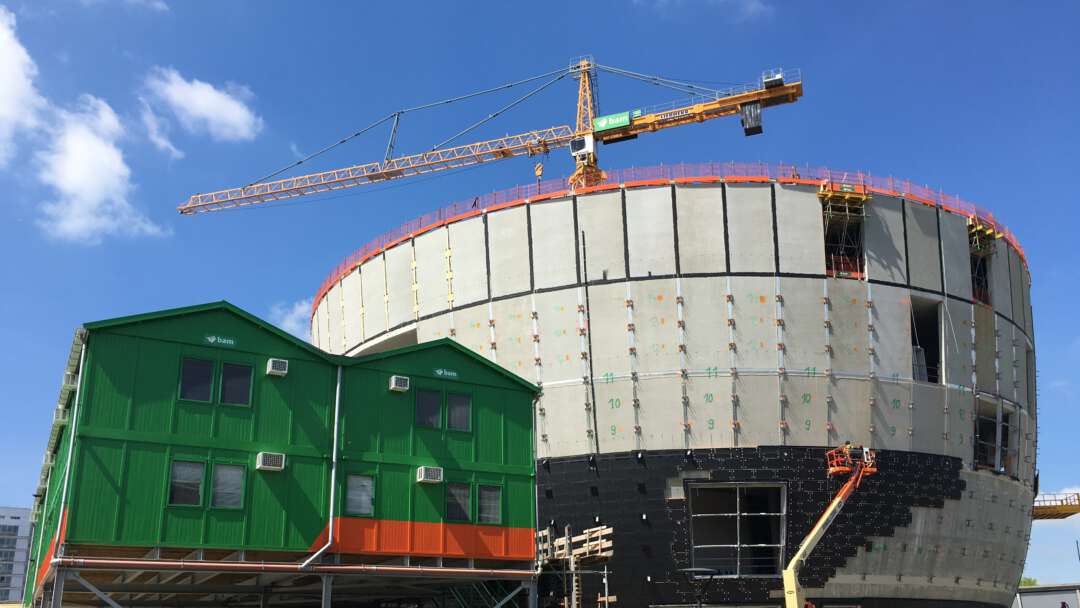 Depot Boijmans van Beuningen in aanbouw mei 2019