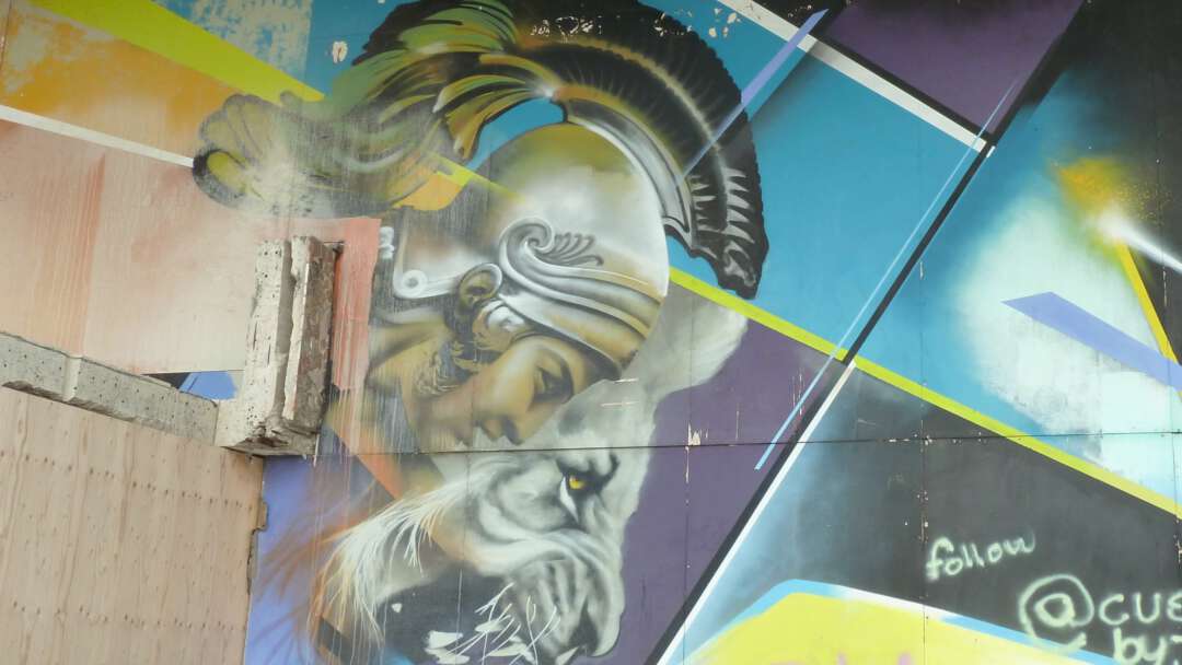 Graffiti op wand hotel britannia vlissingen 2160