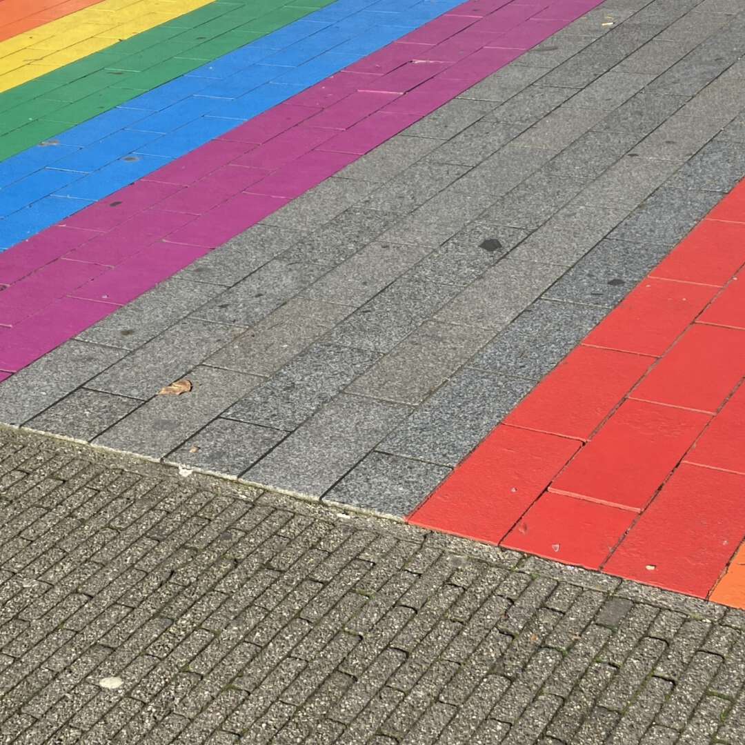 Regenboog trottoir den bosch 2