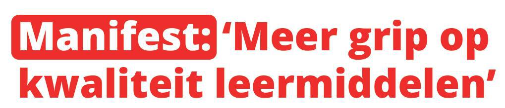 Manifest Meer grip op leermiddelen 2024