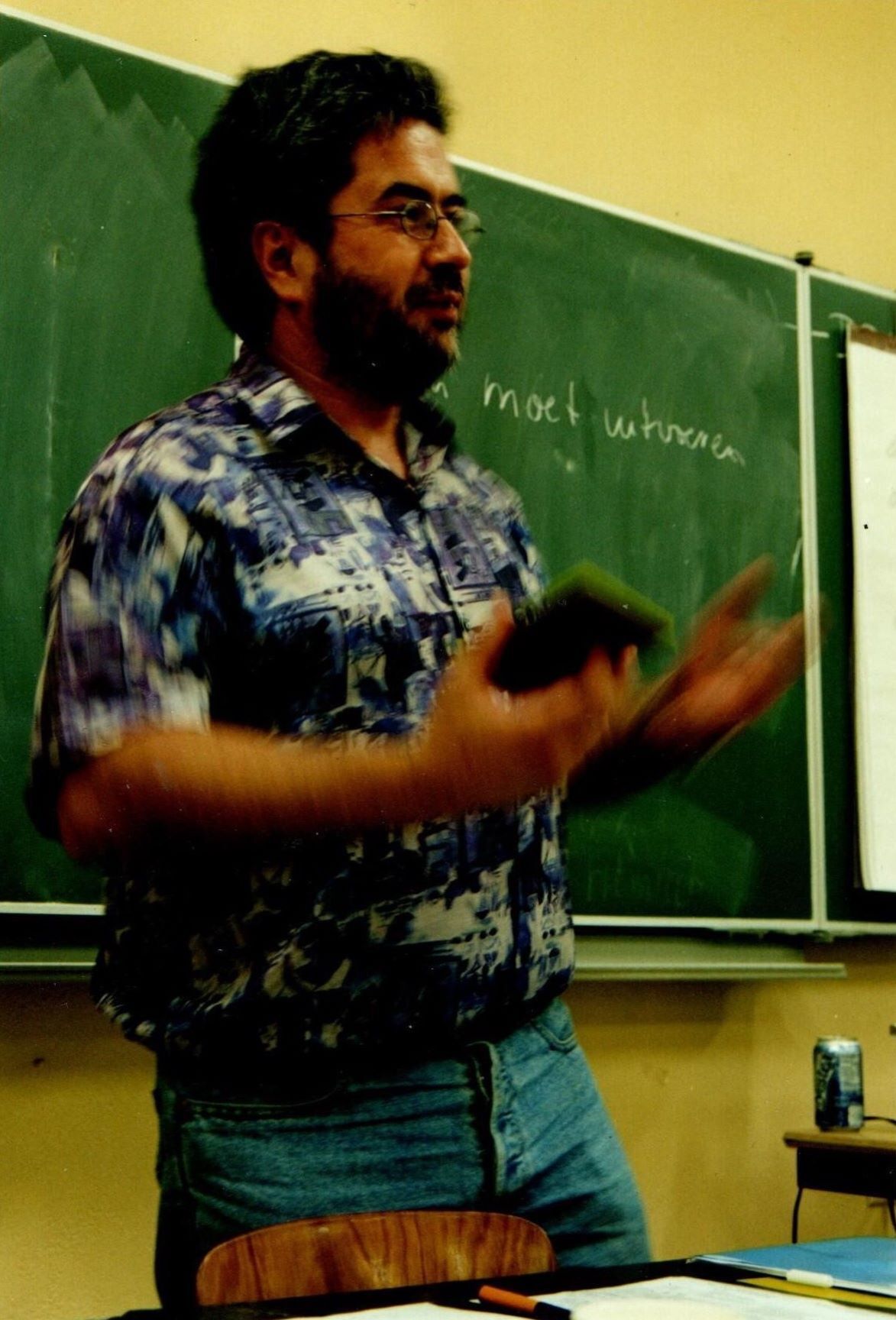 Antoine Gerrits aan het werk in de jaren 90