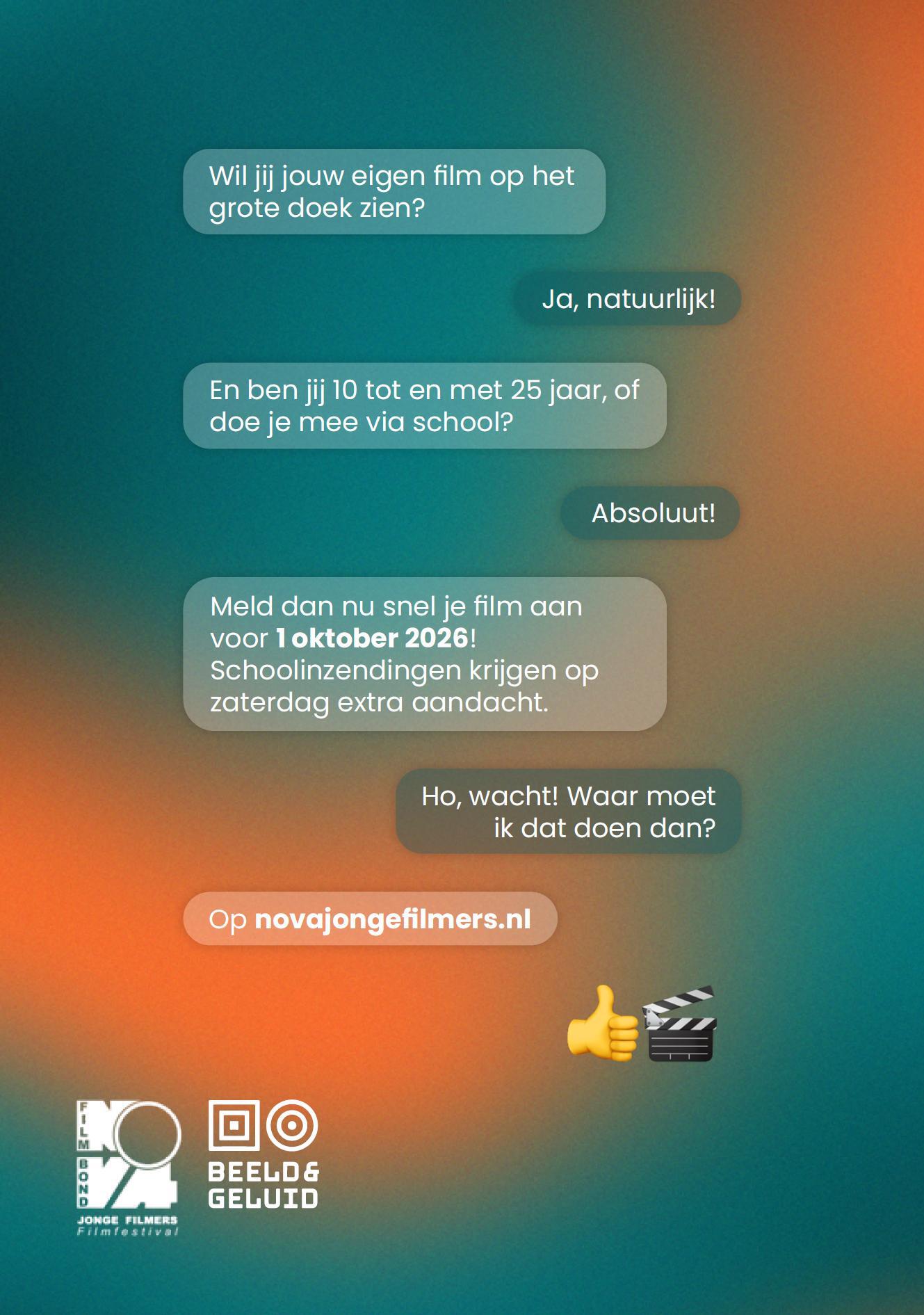 NOVA jonge filmers festival flyer 2026